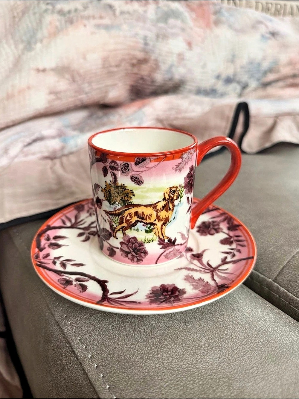 Anthropologie Espresso Cup and Saucer - Dachsund